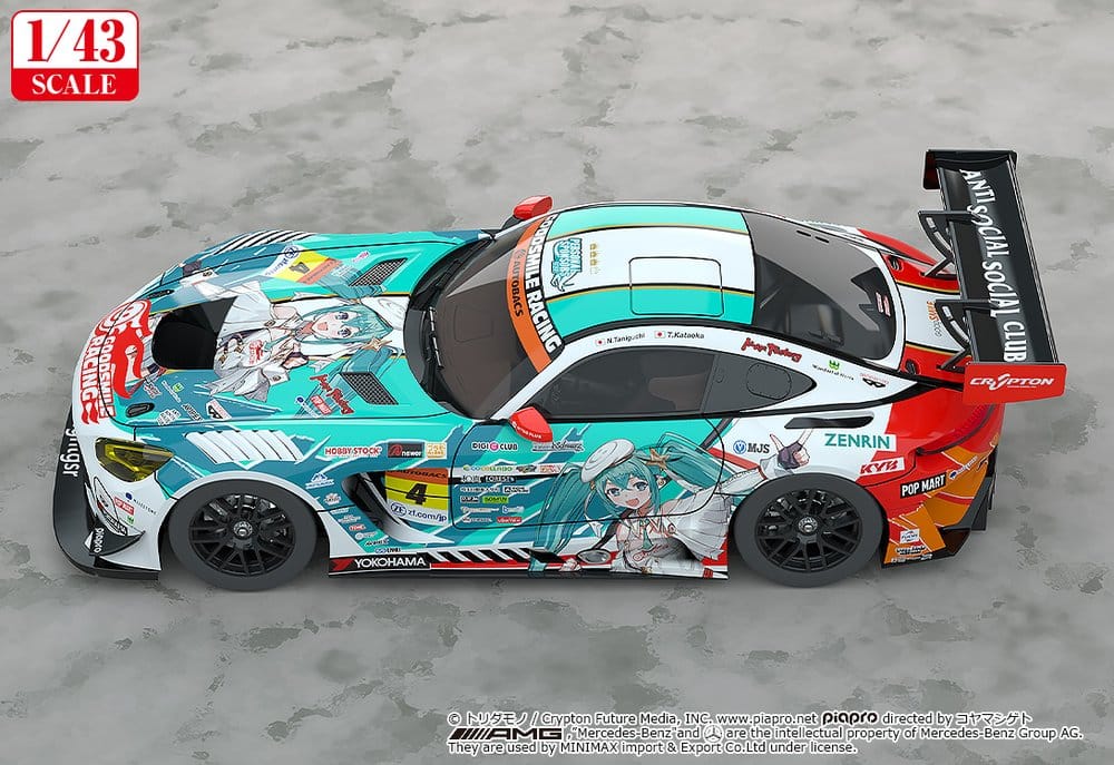 Hatsune Miku GT Project Vehículo 1/43 Good Smile Hatsune Miku AMG 2023 Season Opening Ver. 11 cm