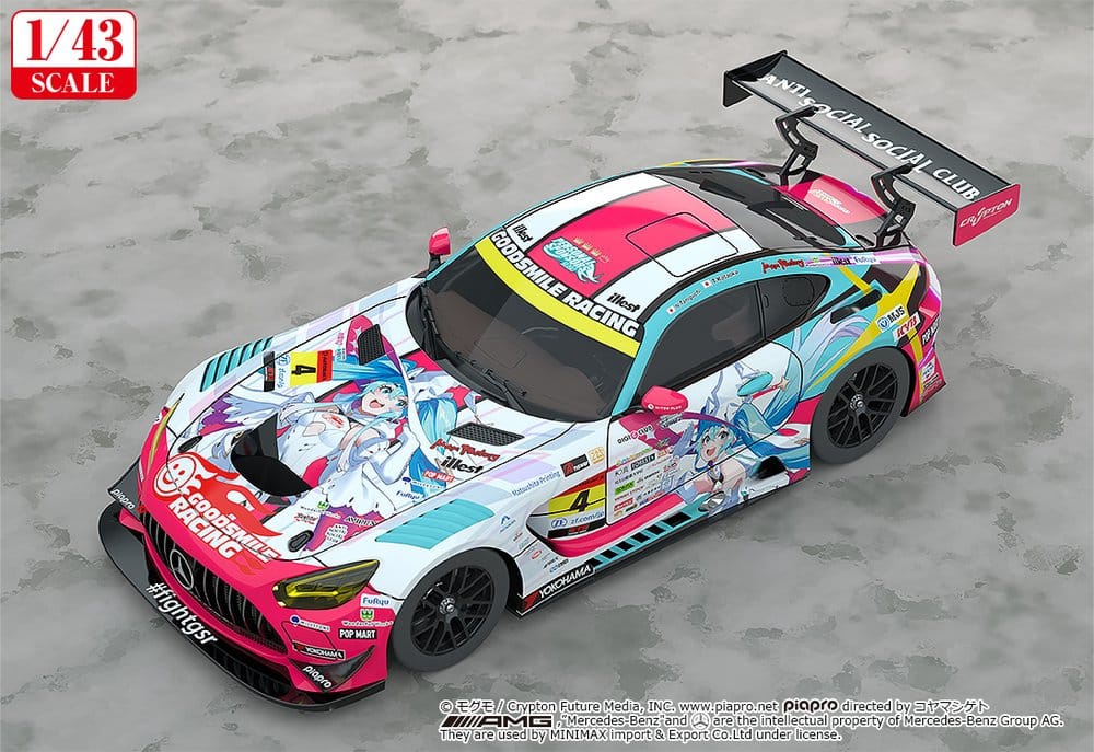 Hatsune Miku GT Project Vehículo 1/43 Good Smile Hatsune Miku AMG 2024 Season Opening Ver. 11 cm