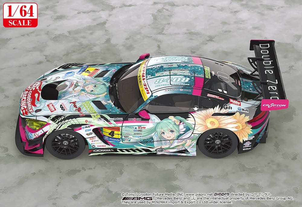 Hatsune Miku GT Project Vehículo 1/64 Good Smile Hatsune Miku AMG 2017 Super GT Ver. 7 cm