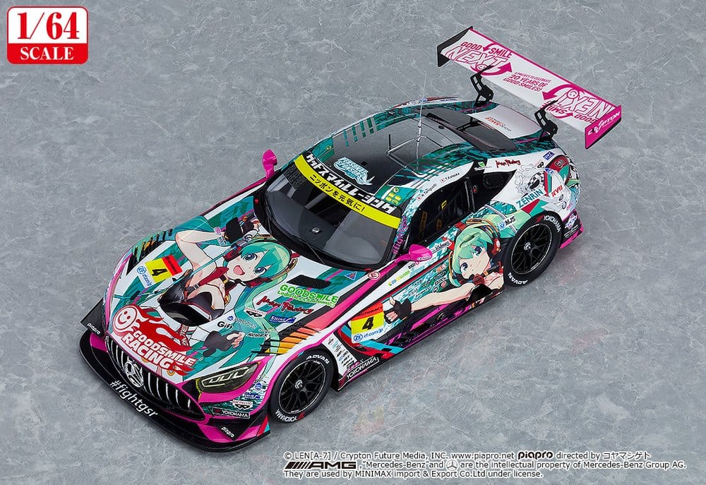 Hatsune Miku GT Project Vehículo 1/64 Hatsune Miku AMG 2020 SUPER GT Ver. 7 cm