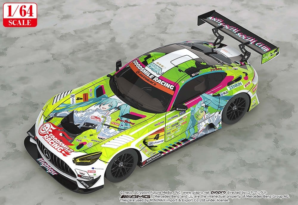 Hatsune Miku GT Project Vehículo 1/64 Hatsune Miku AMG 2022 Season Opening Ver. 7 cm