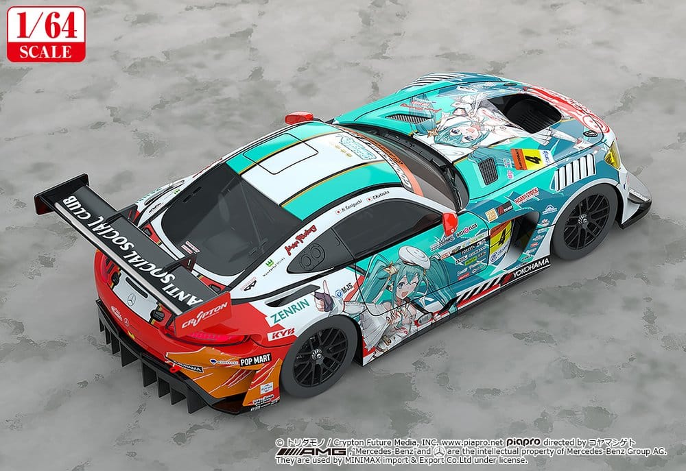 Hatsune Miku GT Project Vehículo 1/64 AMG 2023 Season Opening Ver. 7 cm