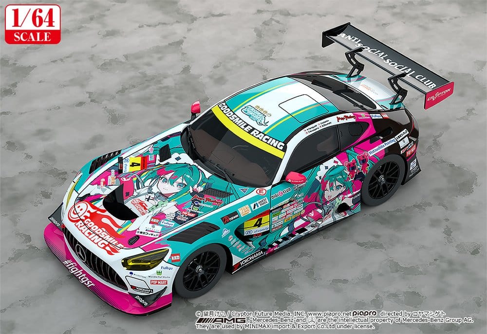 Hatsune Miku GT Project Vehículo 1/64 AMG 2025 Presentation Ver. 7 cm