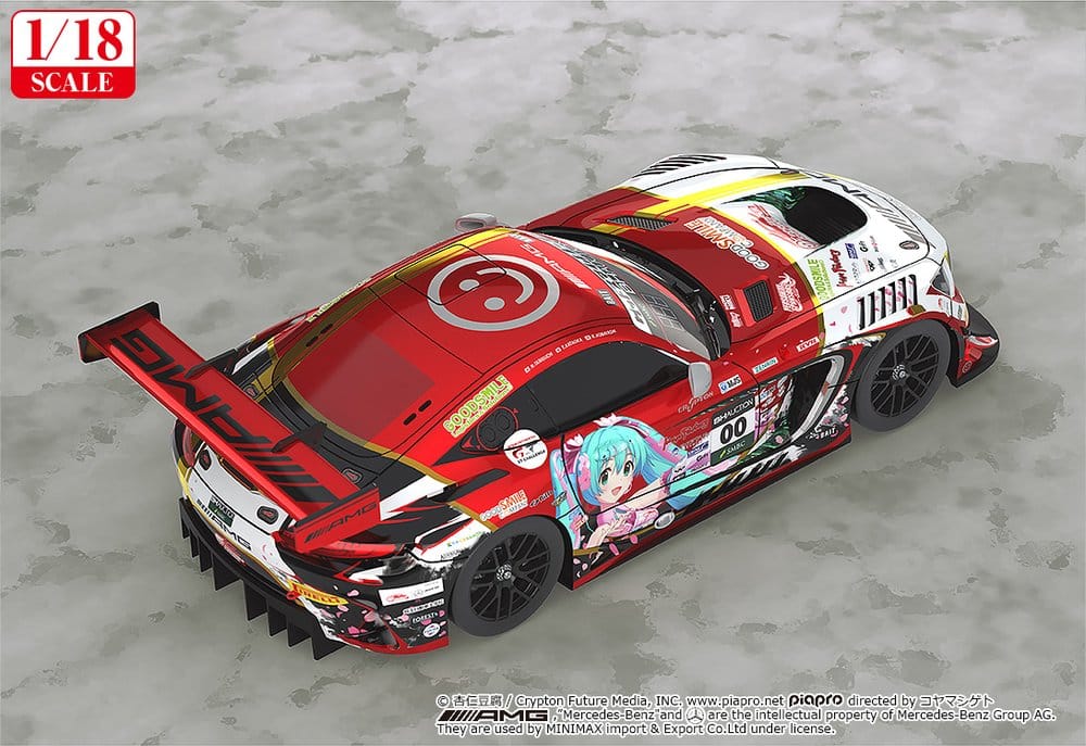 Hatsune Miku GT Project Vehículo 1/18 Mercedes-AMG Team GOOD SMILE 2019 SUZUKA 10HOURS Ver. 26 cm