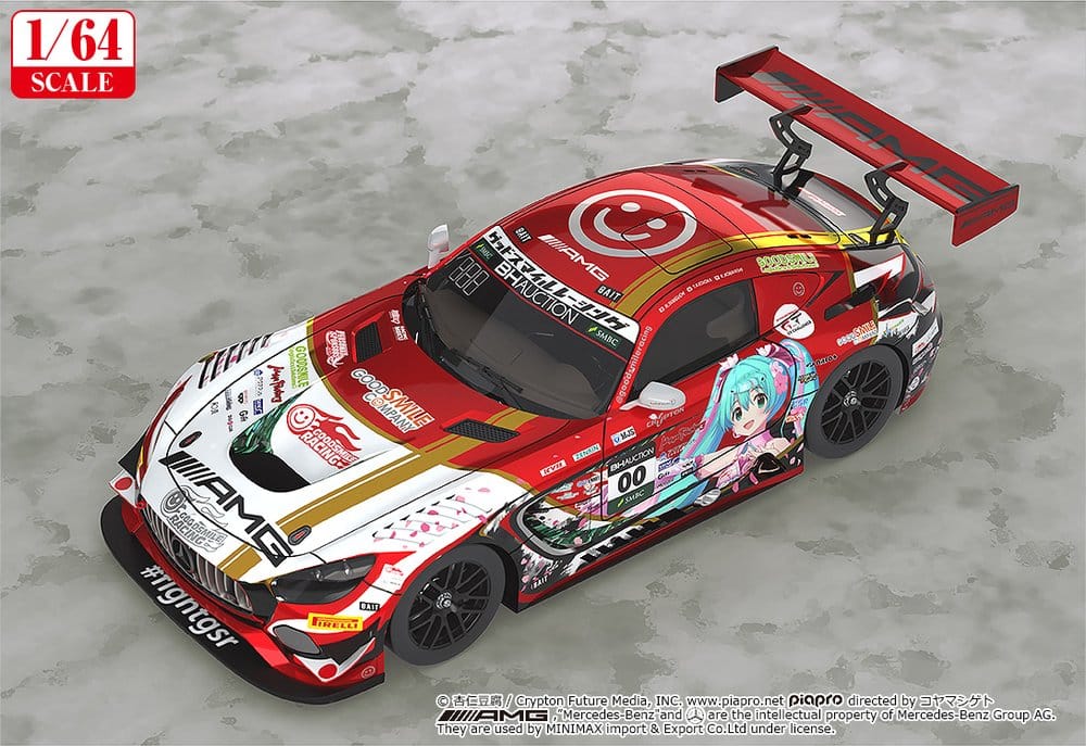 Hatsune Miku GT Project Vehículo 1/64 Mercedes-AMG Team Good Smile 2019 Suzuka 10 Hours Ver. 7 cm