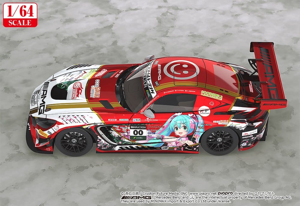 Hatsune Miku GT Project Vehículo 1/64 Mercedes-AMG Team Good Smile 2019 Suzuka 10 Hours Ver. 7 cm
