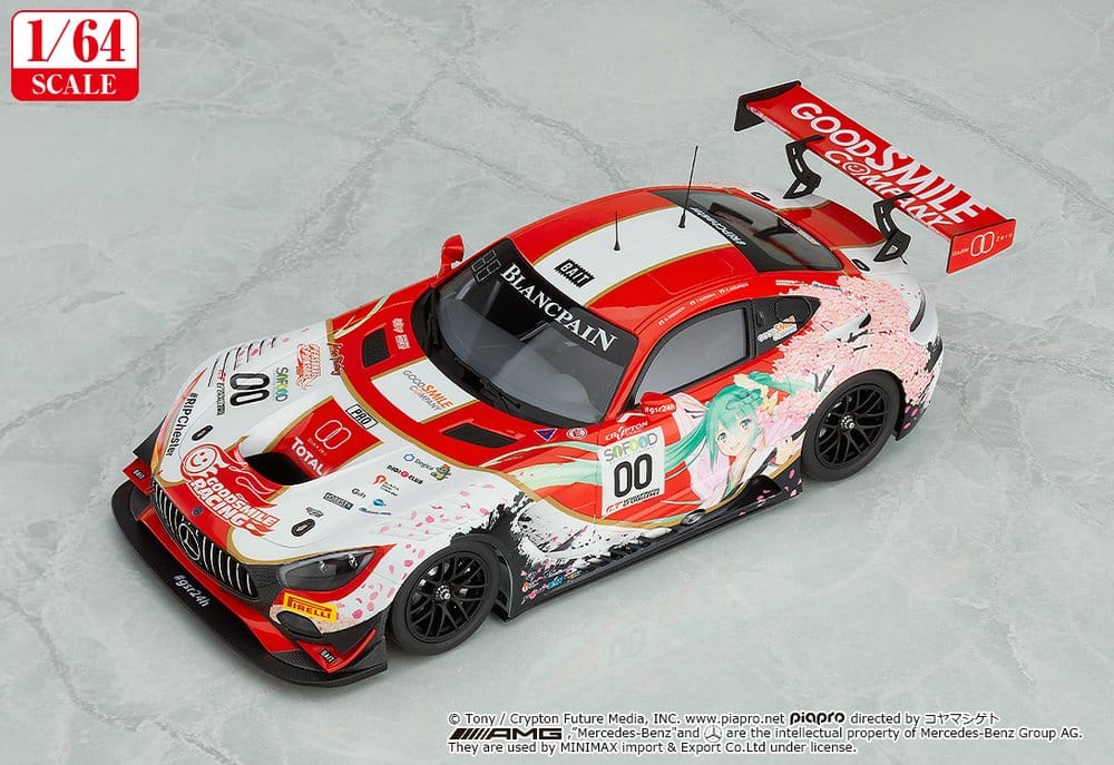 Hatsune Miku GT Project Vehículo 1/64 AMG 2017 SPA24H Ver. 7 cm