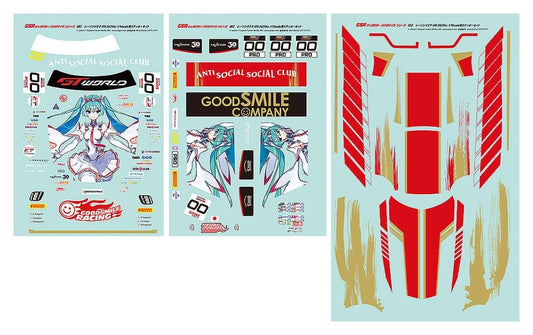 Hatsune Miku Pegatinas 1/10 GSR Character Customization Series 052 Racing Miku SPA 2025 Ver.