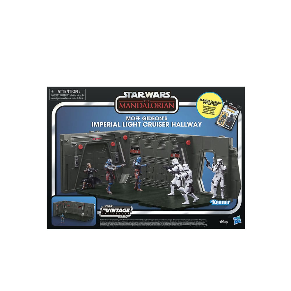 Star Wars: The Mandalorian Vintage Collection Tantive IV Hallway con figura de Mandalorian Privateer 10 cm