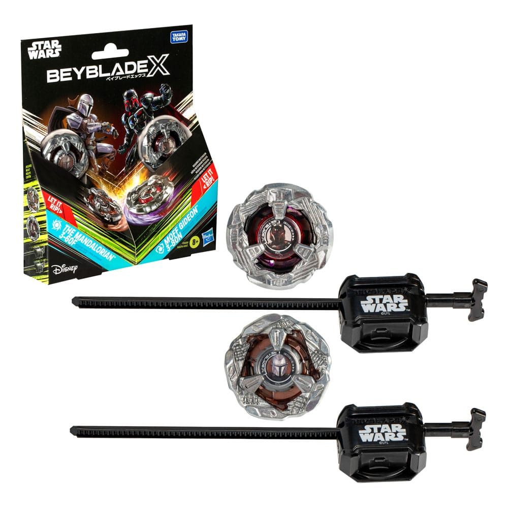 Colaboración Beyblade X y Star Wars, The Mandalorian 3-60F vs. Moff Gideon 3-80N - Z POP Toys