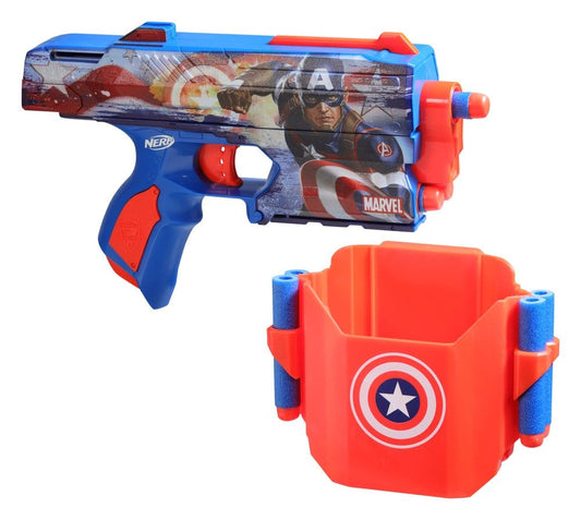 Marvel NERF Lanzador de Dardos Captain America