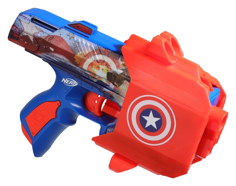 Marvel NERF Lanzador de Dardos Captain America