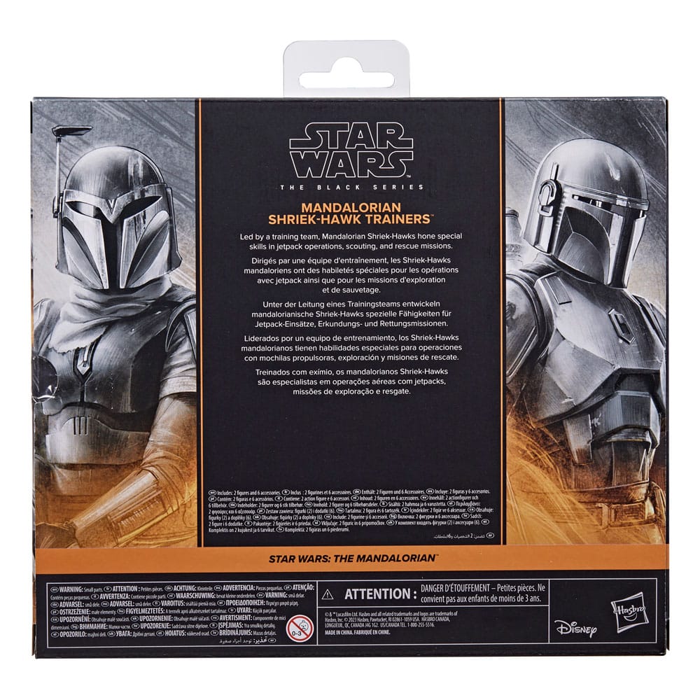 Star Wars: The Mandalorian Black Series Pack de 2 Figuras Mandalorian Shriek-Hawk Trainers 15 cm