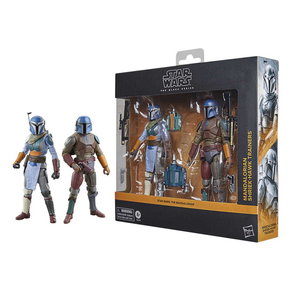 Star Wars: The Mandalorian Black Series Pack de 2 Figuras Mandalorian Shriek-Hawk Trainers 15 cm
