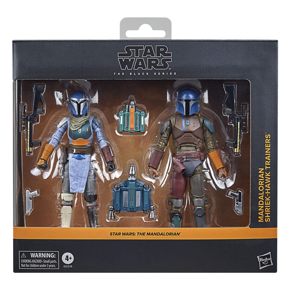 Star Wars: The Mandalorian Black Series Pack de 2 Figuras Mandalorian Shriek-Hawk Trainers 15 cm