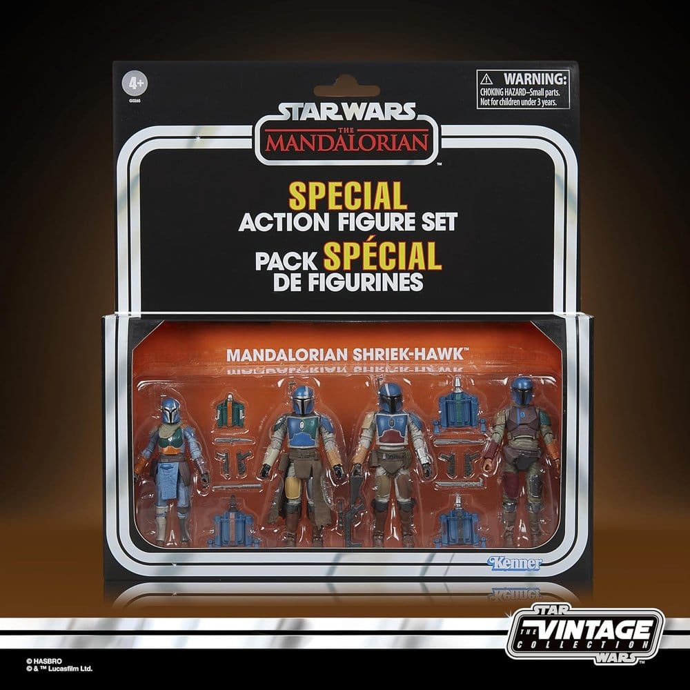 Star Wars The Mandalorian Vintage Collection Pack de 4 Figuras Mandalorian Shriek-Hawk 10 cm