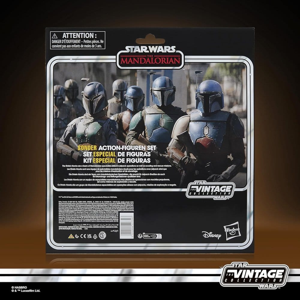 Star Wars The Mandalorian Vintage Collection Pack de 4 Figuras Mandalorian Shriek-Hawk 10 cm