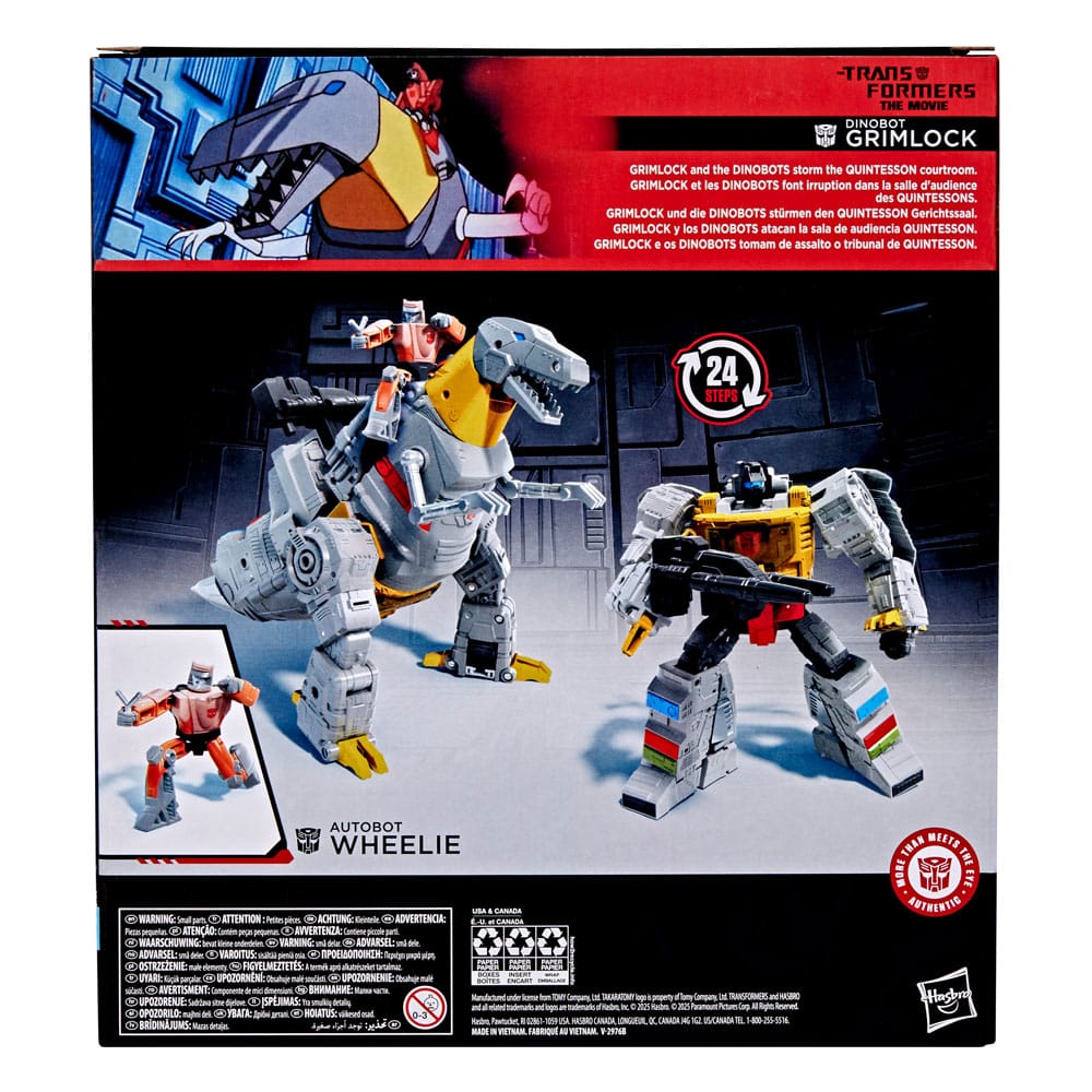 The Transformers: The Movie Studio Series Leader Class Figura Dinobot Grimlock & Autobot Wheelie 22 cm