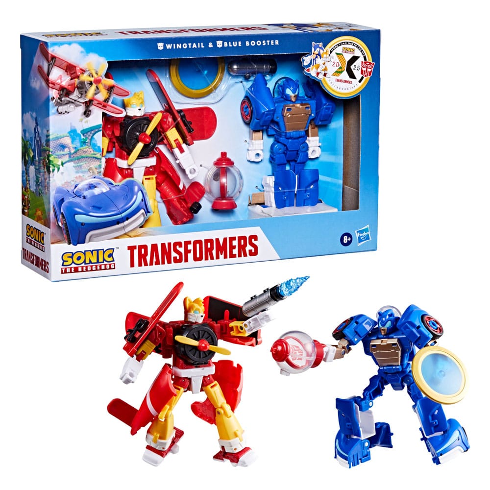 Sonic the Hedgehog x Transformers Pack de 2 Figuras Wingtail & Blue Booster 13 cm