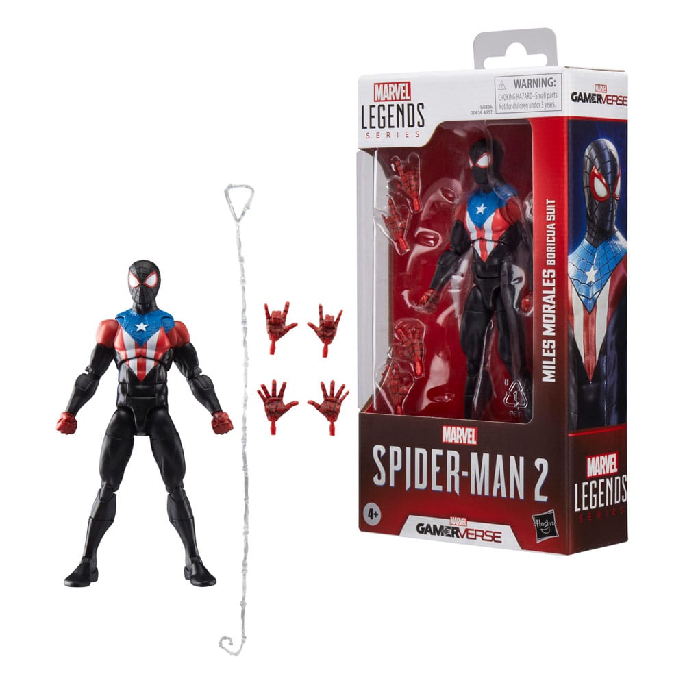 FIGURA HASBRO MARVEL LEGENDS SERIES SPIDER - MAN 2 MILES MORALES BORICUA SUIT