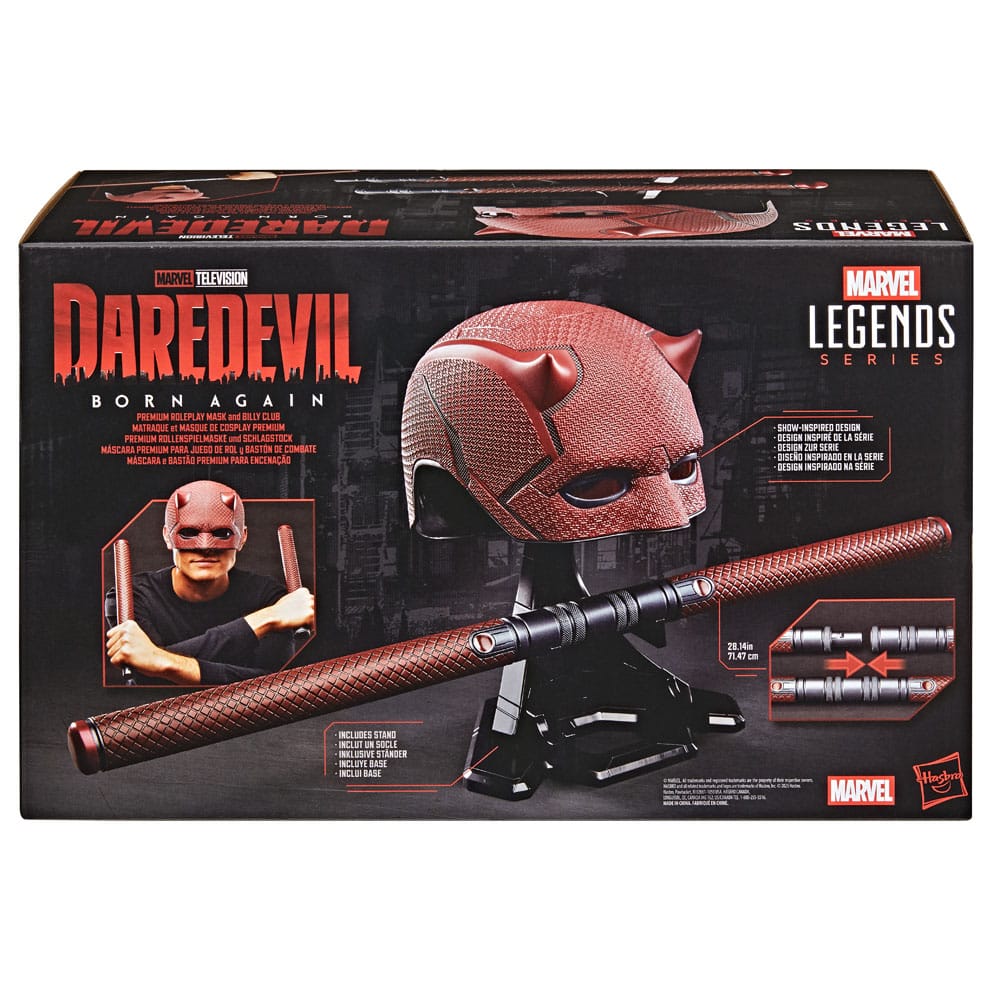 Daredevil: Born Again Máscara Premium para juego de rol y Bastón de Combate