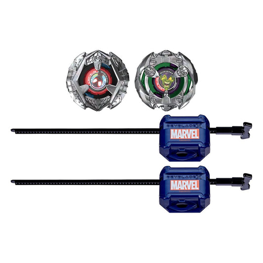 Colaboración Beyblade X y Marvel, Miles Morales 1-60GN vs. Green Goblin 9-80HT