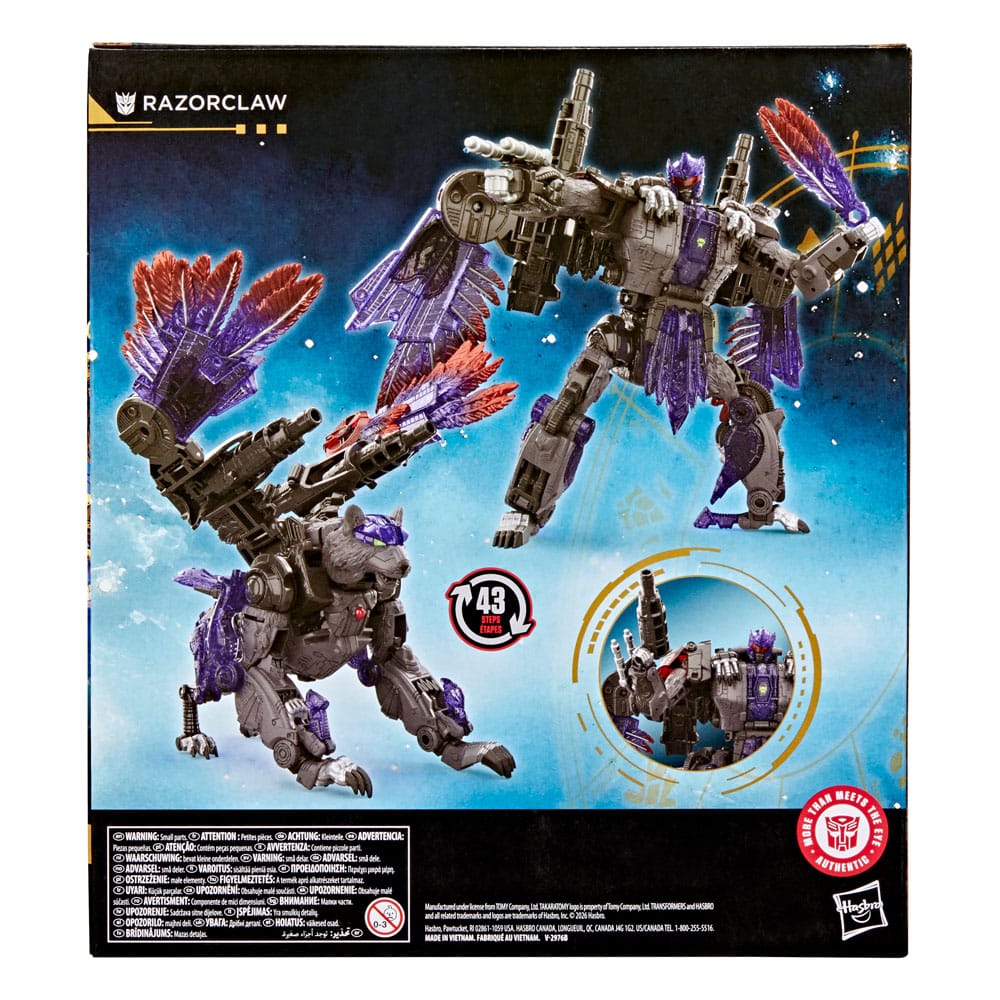 Transformers Age of the Primes Leader Class Figura Razorclaw 19 cm