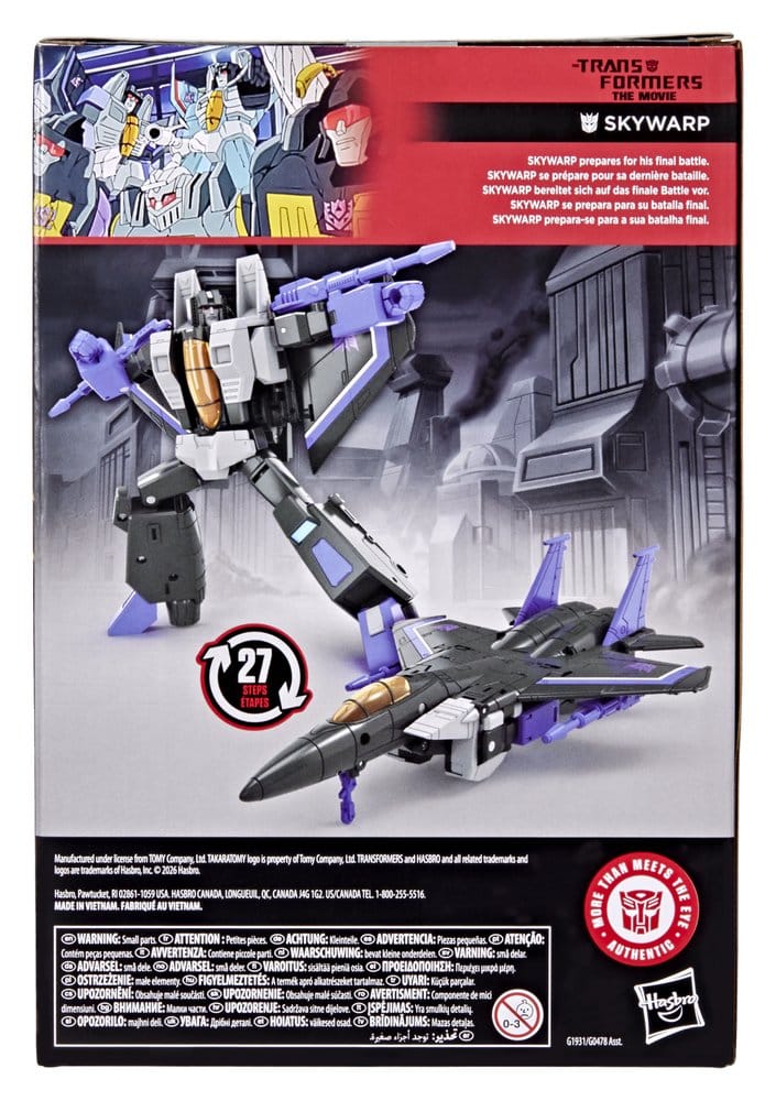 The Transformers: The Movie Studio Series Voyager Class Figura Skywarp 17 cm