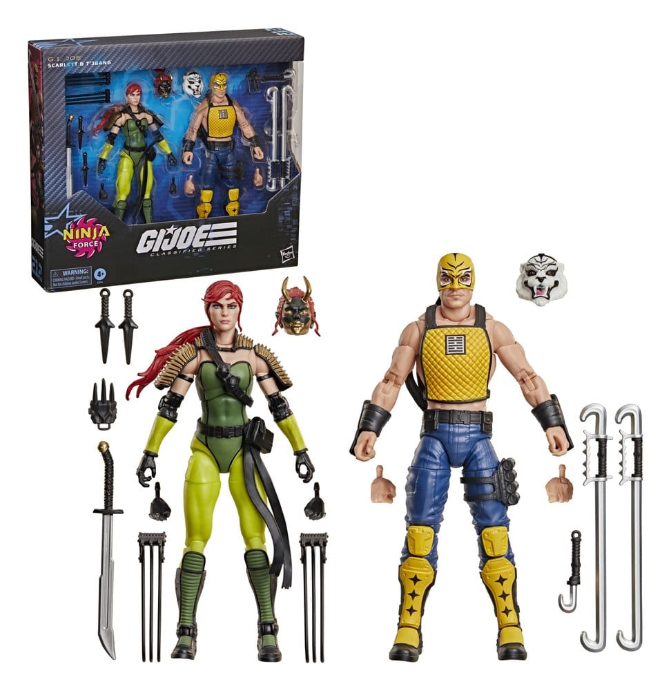 G.I. Joe Classified Series Pack de 2 Figuras #212 Ninja Force Scarlett & T'Jbang 15 cm