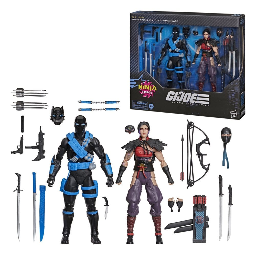 G.I. Joe Classified Series Pack de 2 Figuras Snake Eyes & Kim "Jinx" Arashikage 15 cm