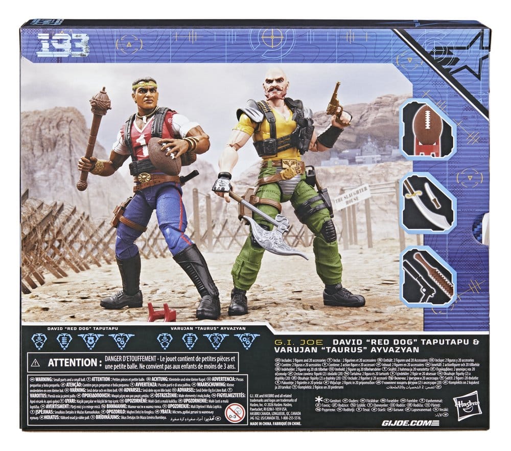 G.I. Joe Classified Series Pack de 2 Figuras #193 David "Red Dog" Taputapu & Varujan "Taurus" Ayvazyan 15 cm