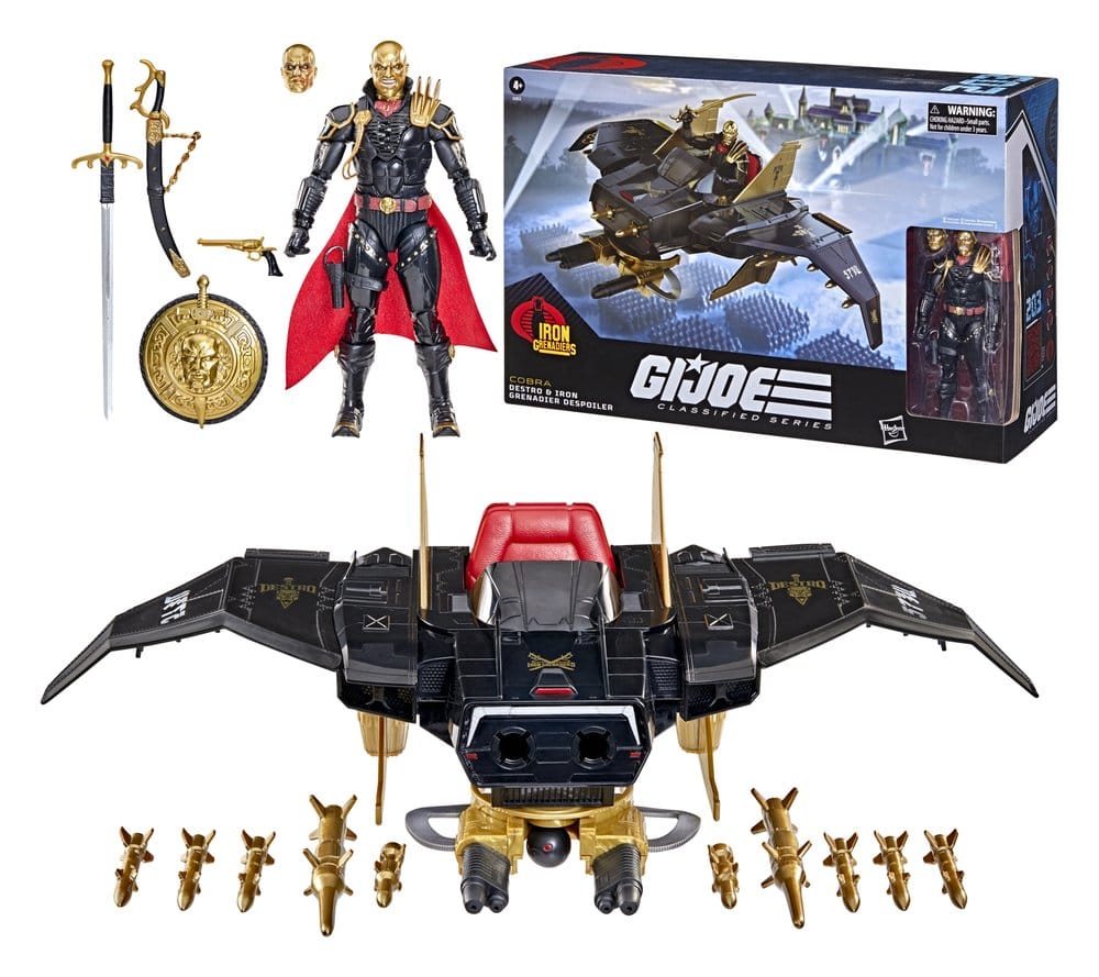 G.I. Joe Classified Series Figura y Vehículo Set #203 Destro & Iron Grenadier Despoiler 15 cm