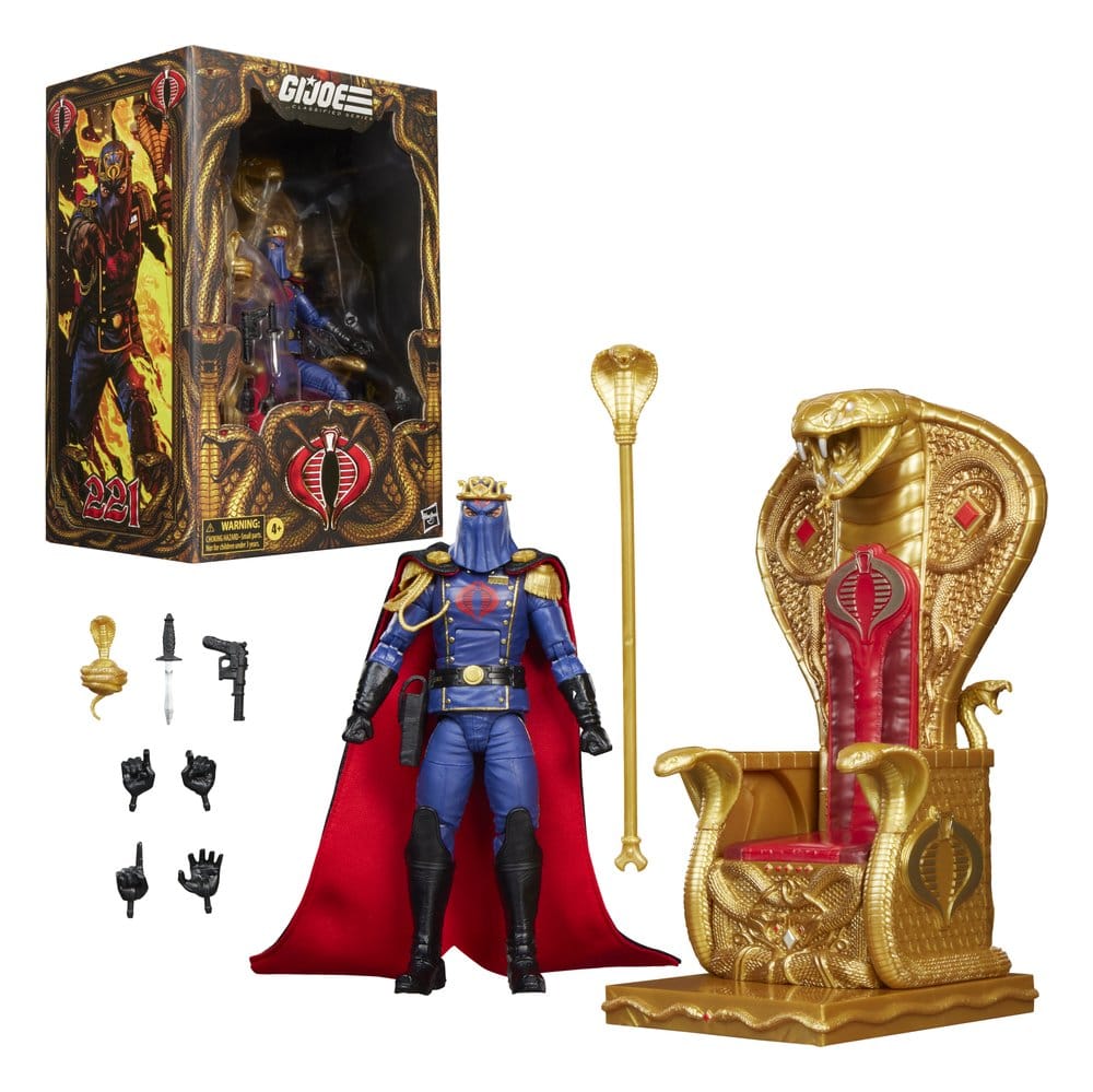 G.I. Joe Classified Series Figura Cobra Commander in Dress Uniform & Throne 15 cm