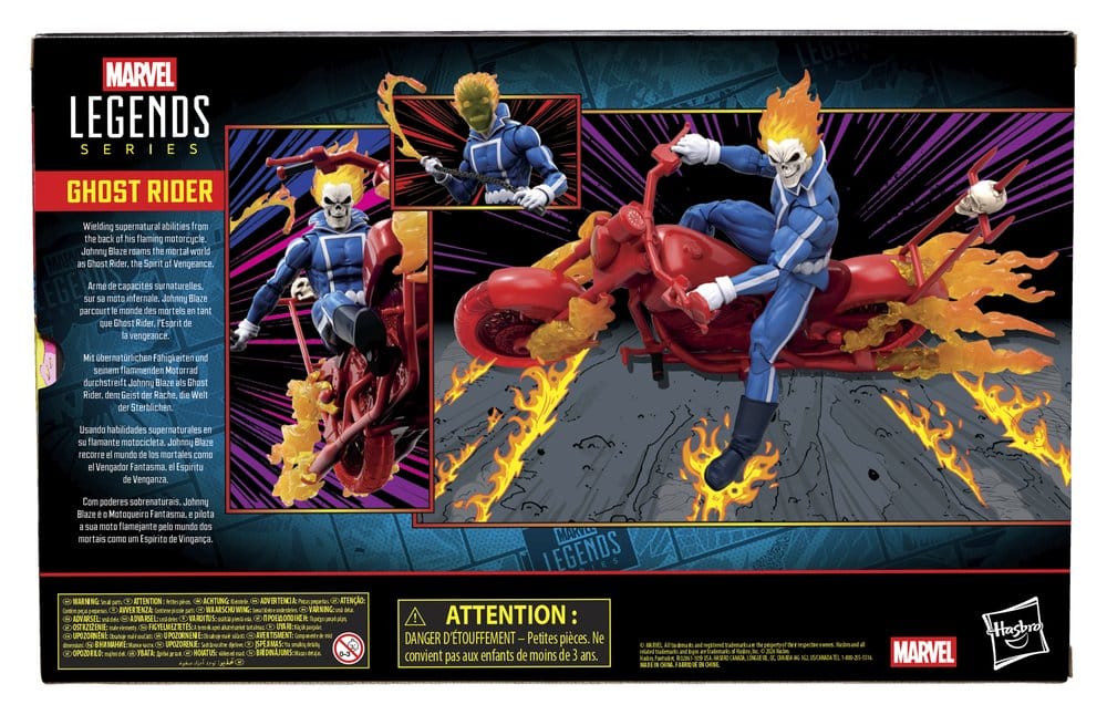 Ghost Rider Marvel Legends Figura Johnny Blaze with Motorcycle 15 cm