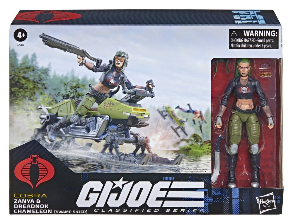 G.I. Joe Classified Series Figura y Vehículo #194 Zanya y Dreadnok Chameleon (Swamp Skier) 15 cm