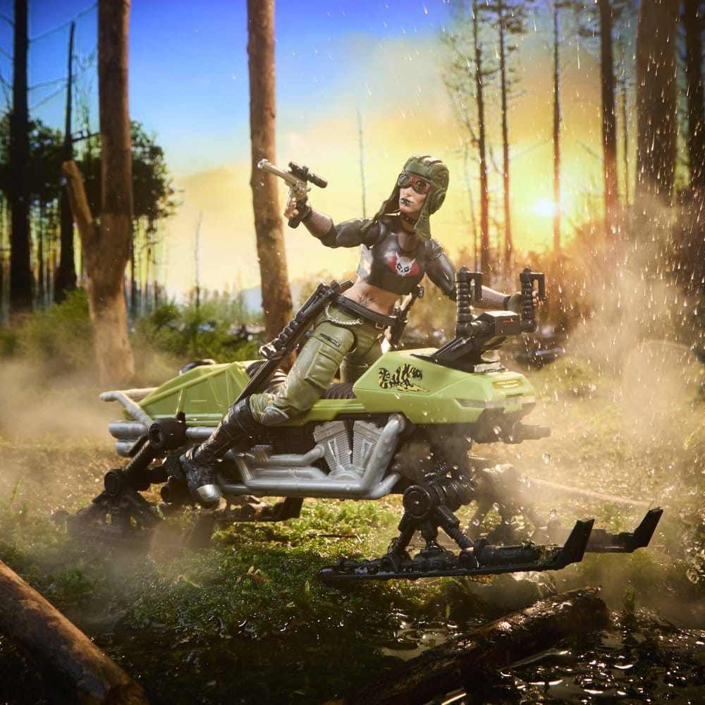 G.I. Joe Classified Series Figura y Vehículo #194 Zanya y Dreadnok Chameleon (Swamp Skier) 15 cm