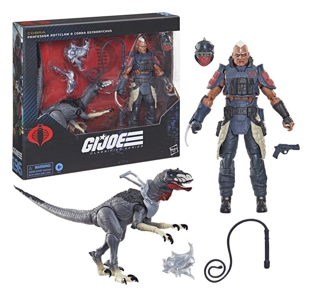 G.I. Joe Classified Series Pack de 2 Figuras #196 Professor Rottclaw & Cobra Deinonychus 15 cm