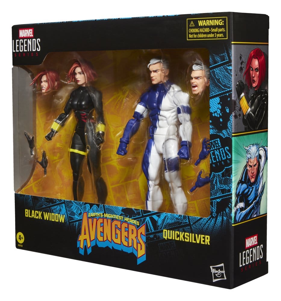 Avengers Marvel Legends Pack de 2 Figuras Black Widow & Quicksilver 15 cm