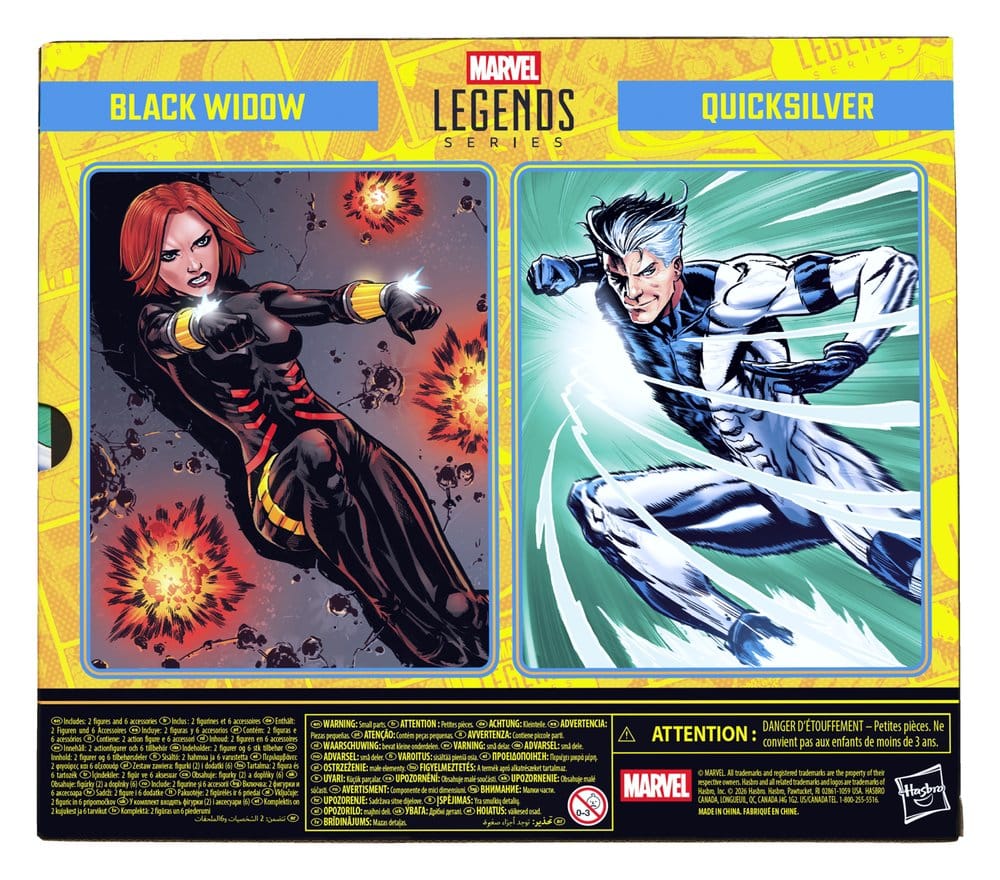 Avengers Marvel Legends Pack de 2 Figuras Black Widow & Quicksilver 15 cm