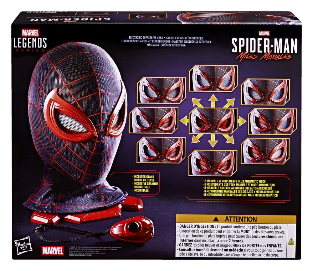 Spider-Man: Miles Morales Marvel Legends Máscara Electrónica Expresiva