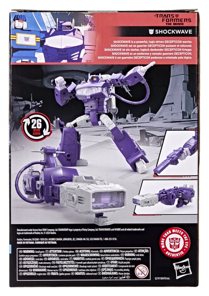 The Transformers: The Movie Studio Series Voyager Class Figura Shockwave 17 cm