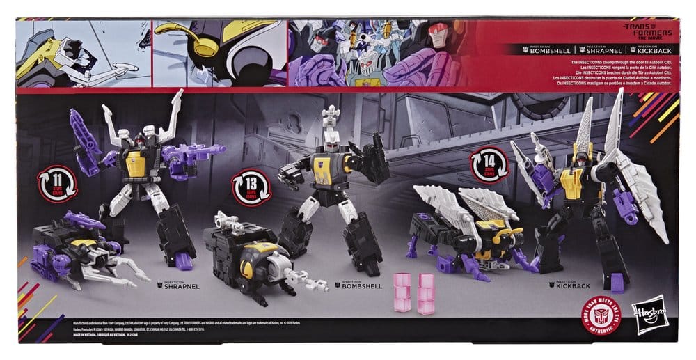 Transformers: La película Studio Series Deluxe Class Pack de 3 Figuras Insecticon Bombshell, Shrapnel & Kickback 14 cm