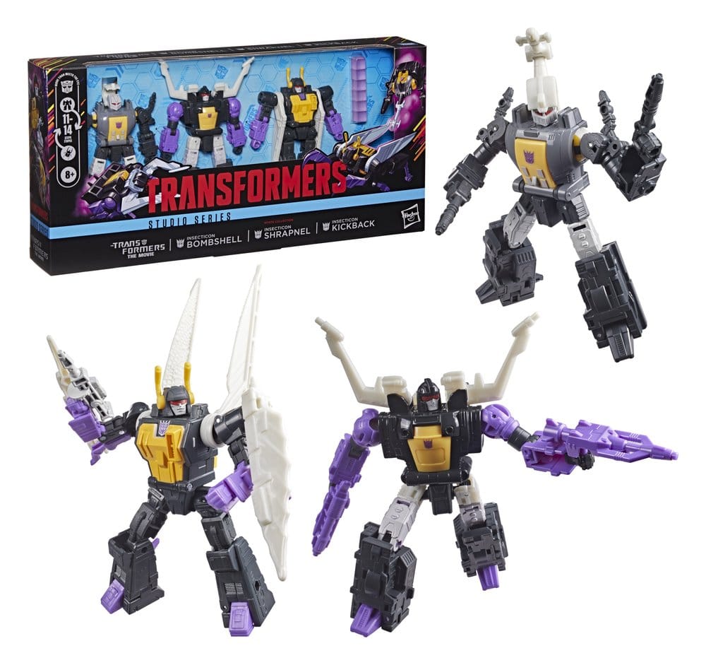 Transformers: La película Studio Series Deluxe Class Pack de 3 Figuras Insecticon Bombshell, Shrapnel & Kickback 14 cm