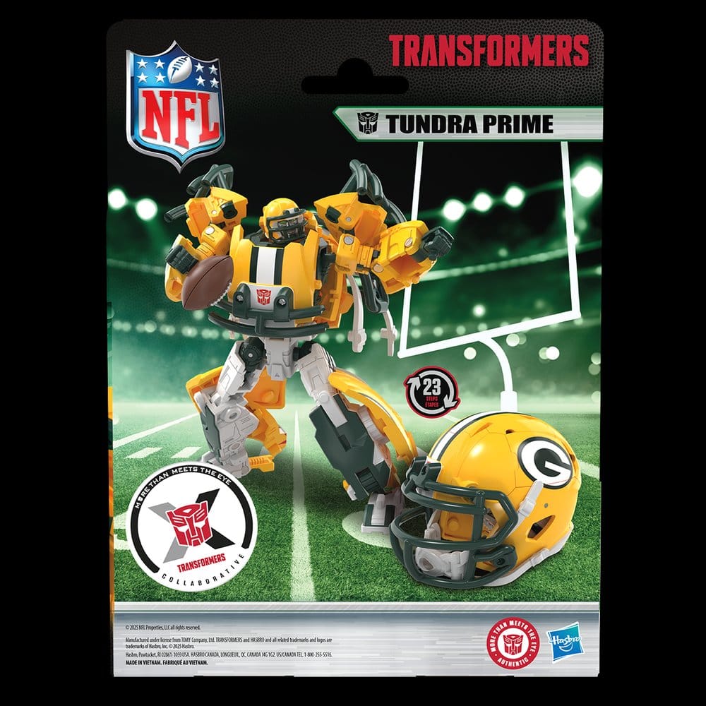 Transformers x NFL Figura Green Bay Packers: Tundra Prime 14 cm