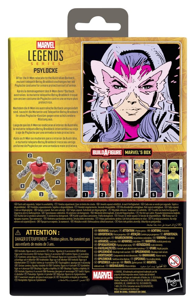Marvel Legends Figura Psylocke (BAF: Marvel's Box) 15 cm