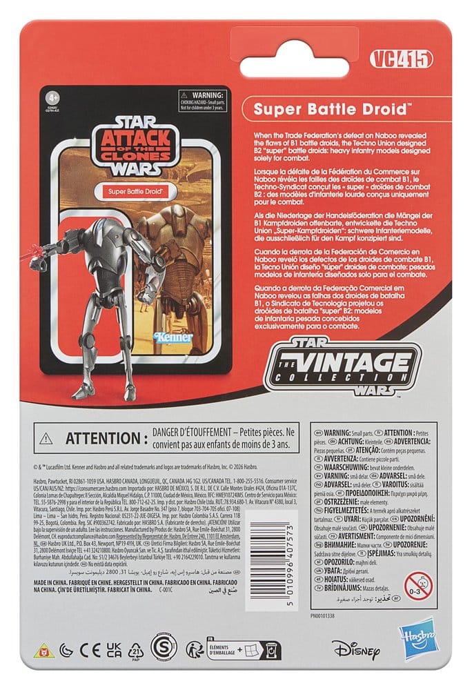 Star Wars Episode II Vintage Collection Figura Super Battle Droid 10 cm