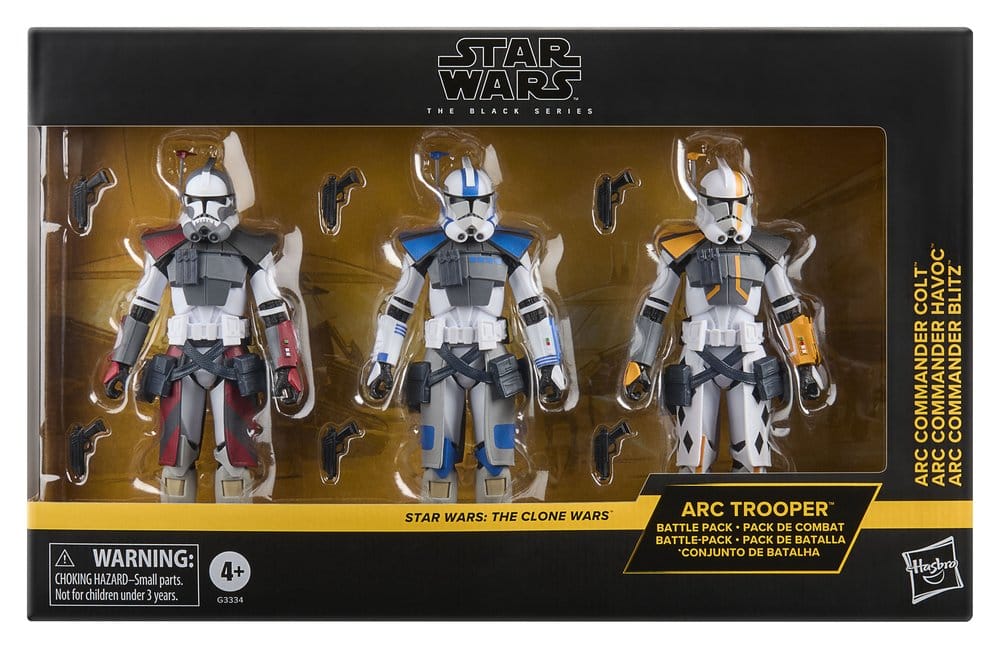 Star Wars: The Clone Wars Black Series Pack de 3 Figuras ARC Trooper Havoc, Colt & Blitz 15 cm