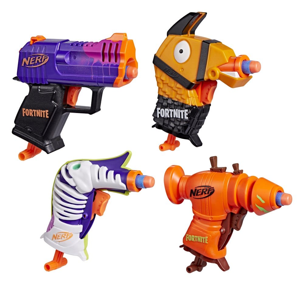 Fortnite NERF Pack de 4 Lanzadores de Dardos Fortnitemares