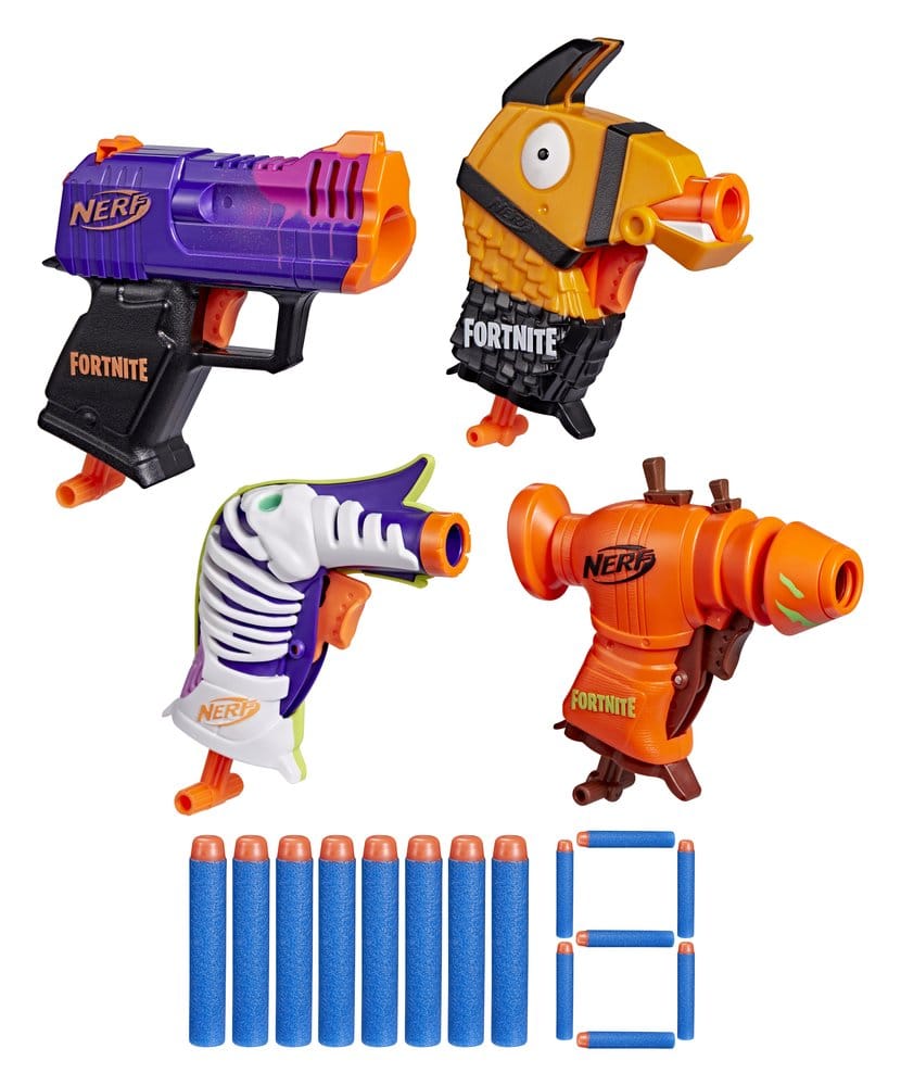 Fortnite NERF Pack de 4 Lanzadores de Dardos Fortnitemares