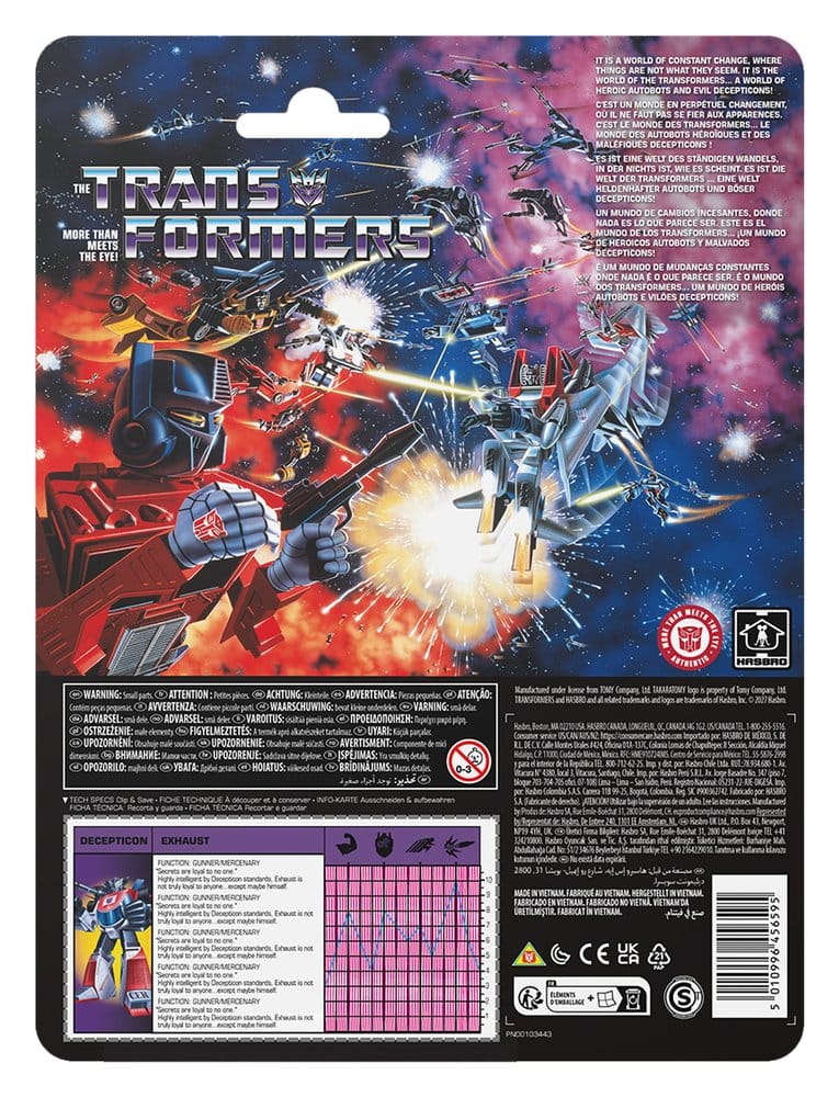 Transformers Retro G1 Figura Decepticon Exhaust 13 cm